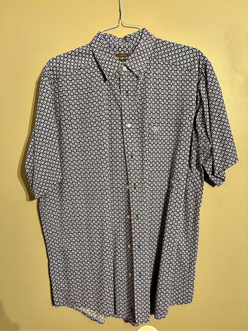 Ariat Men's Geometric Button Down Blue & Red XL Like New